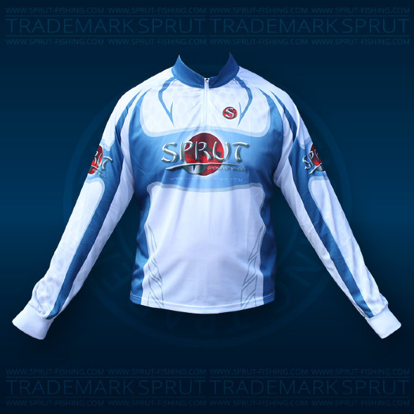 Футболка SPRUT длин. рукав бел/синий L