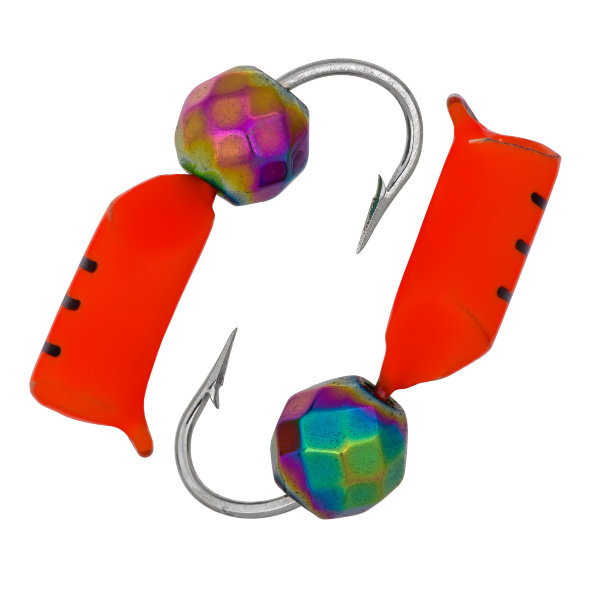 Мормышка вольфрамовая Condor Столбик с граненым шариком Хамелеон красный, 2,5 мм 15 шт