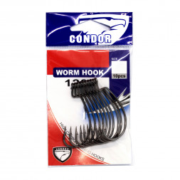 Крючок офсетный Condor WORM HOOK №3/0 BN 50 шт/упак