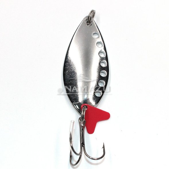 Блесна колеблющаяся Namazu Long Hole, вес 20 г, цвет 01 серебро