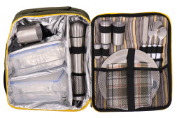 Сумка д/пикника TWCS-2086A45 на 1 персону 2 т/контейнера, 1 термос + посуда