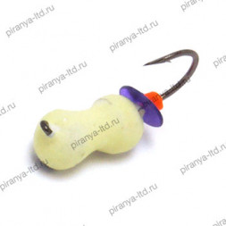 Мормышка вольфрамовая Муравей 2.5 с фосфором 538