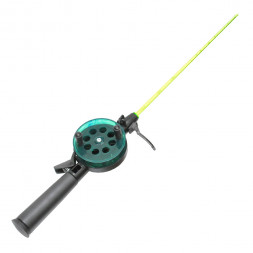 Удочка зимняя Три Кита "Teхнo" с катушкой d-55 с пласт. ручкой хлыстик поликарб. цвет в ассорт