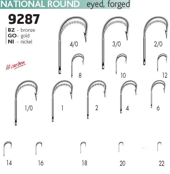 Крючки VMC 9287 BZ 10шт № 4 Цвет Бронза