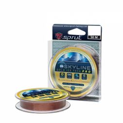 Леска SPRUT Skyline Fluorocarbon Composition IceTech RPO Gold 0.185 50м