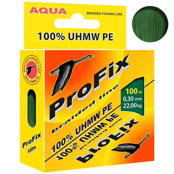 Леска плетеная Aqua ProFix Dark green 0.30 100м