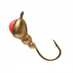 Мормышка вольфрамовая Lumicom Муравей с ушком Ф4 золото с кр/к AurP