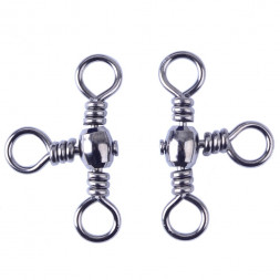 Вертлюг тройной 90 град. Rarrel Cross-line Swivel, цвет Black Nikel, размер 8, 50шт.